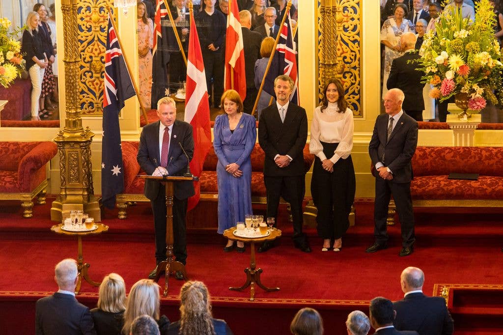 The Danish royals were attending a reception at Government House in Hobart, Tasmania 