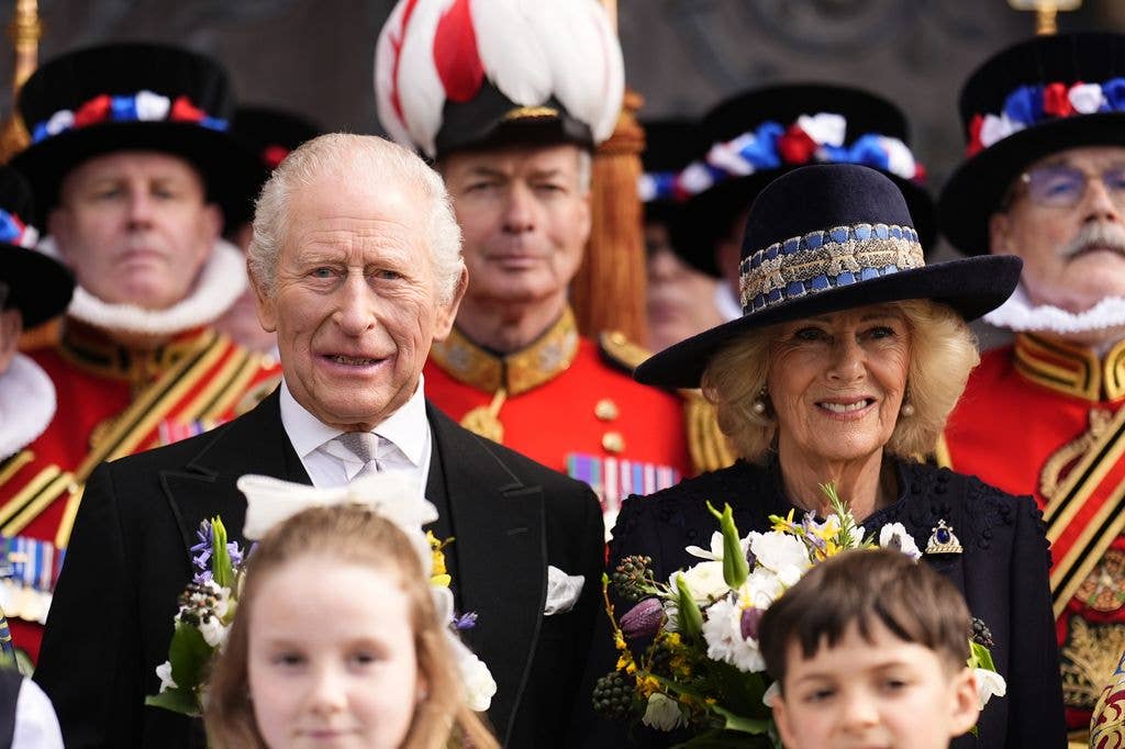 King Chares III and Queen Camilla attend the Royal Maundy Service at St Asaph Cathedral in North Wales