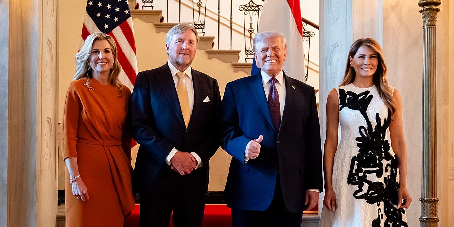 President Trump and Melania Trump Host King Willem-Alexander and Queen Máxima at the White House