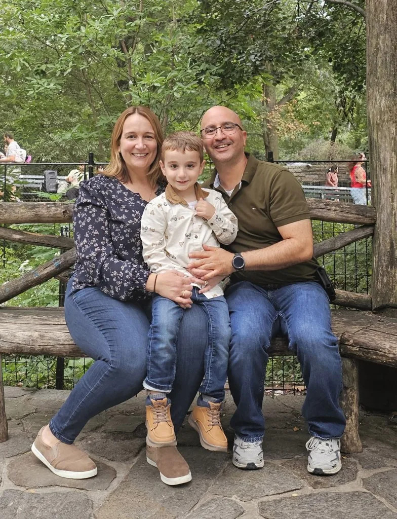 Patti Savage DiPeri, shown with her husband and kindergarten-age son, called the new calendar “ridiculous.”
