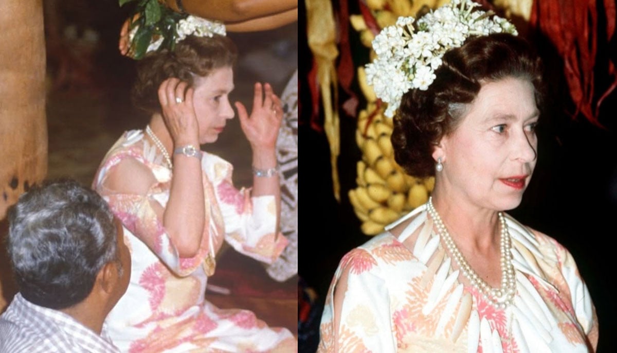 Queen Elizabeth's off-shoulder moment that ran the show at film night