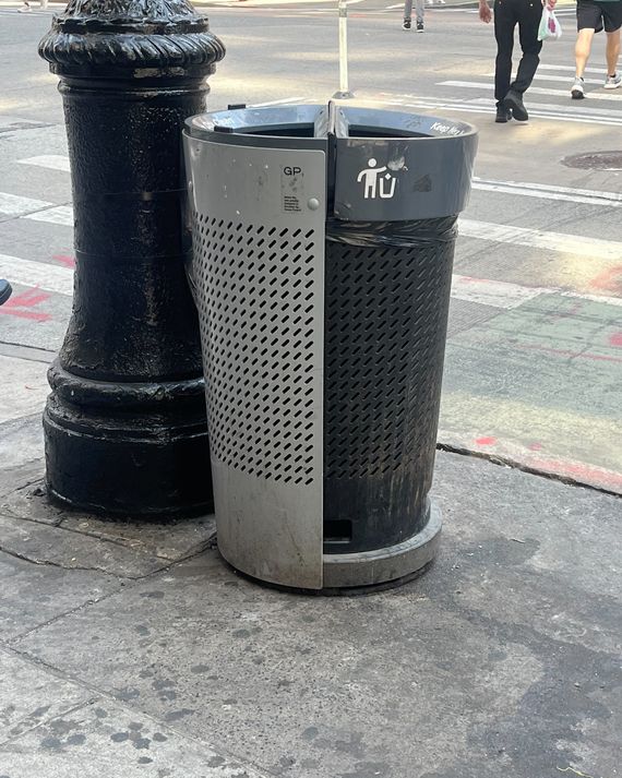 A better Better Bin: This (on Sixth Avenue in midtown) is how they're supposed to look.