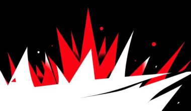 An abstract, minimalist illustration composed of bold, angular shapes in red and white, conveying the energy and diversity of Queens