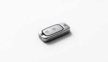 A close-up photograph of a shiny, metallic ride-sharing vehicle key fob floating against a plain white background, conveying the abstract concept of transportation data and regulation.