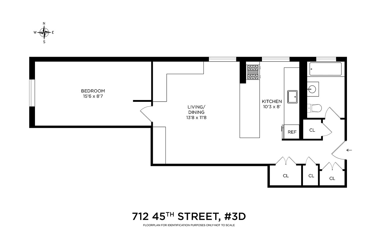 floorplan for 712 45th street 3d in sunset park