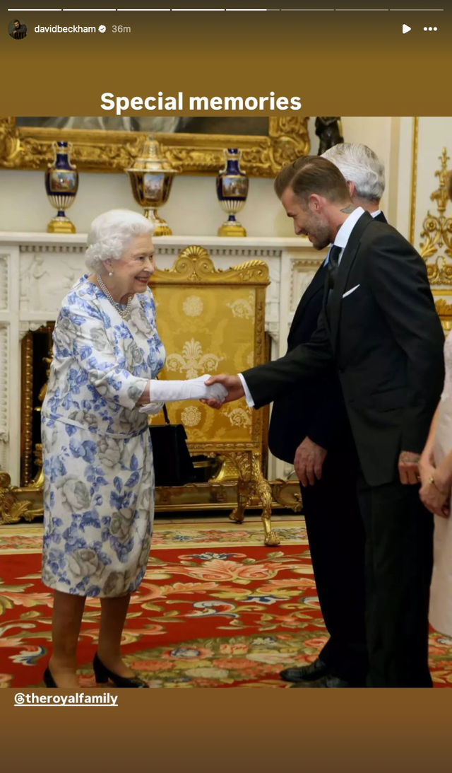queen elizabeth david beckham