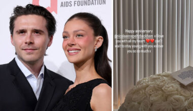 Brooklyn Beckham appears to make subtle dig at family in anniversary post to wife Nicola