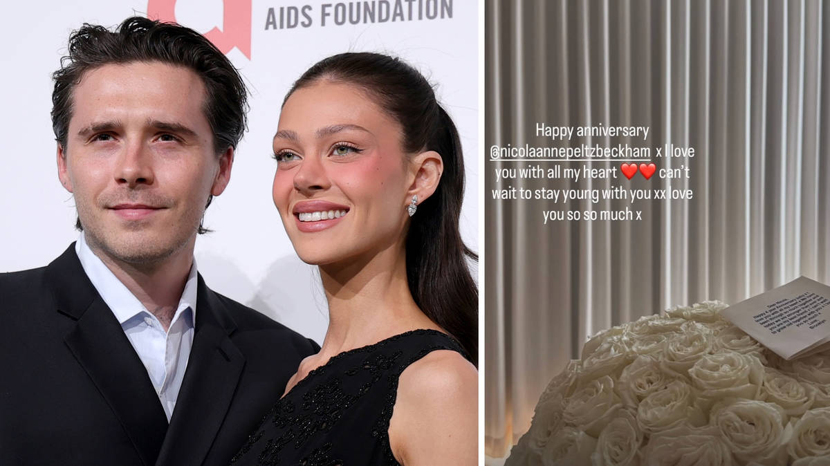 Brooklyn Beckham appears to make subtle dig at family in anniversary post to wife Nicola