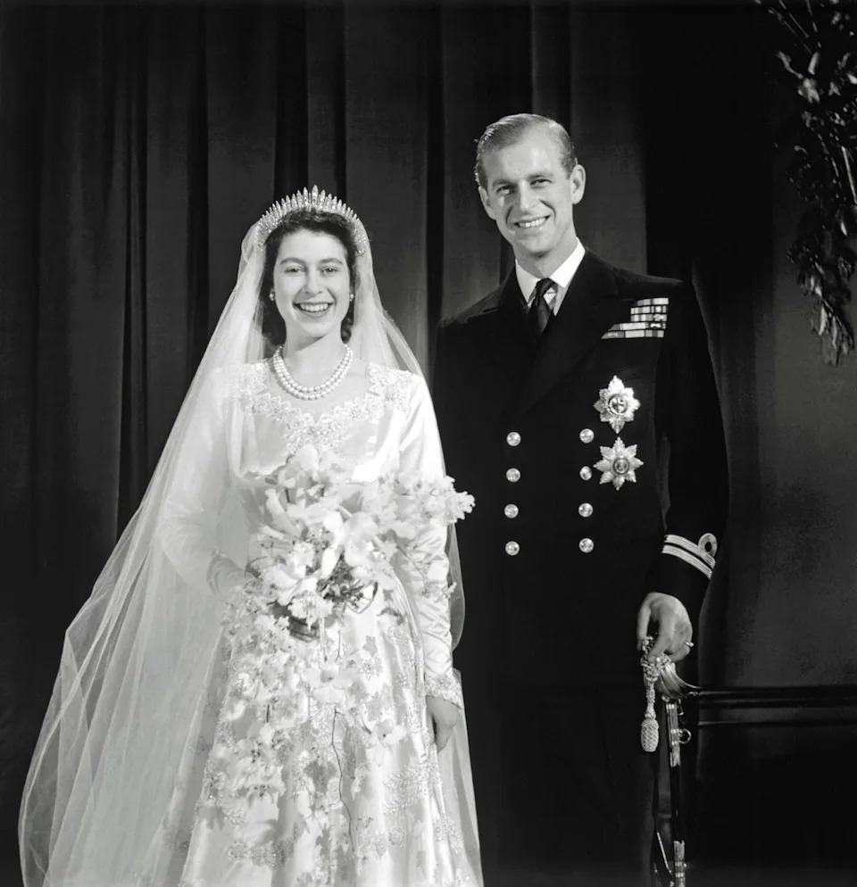 wedding ceremony portrait of a bride and a groom