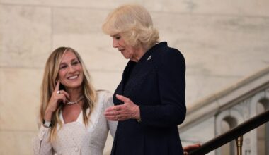 Queen Camilla Visits New York Public Library With Sarah Jessica Parker and Jenna Bush Hager