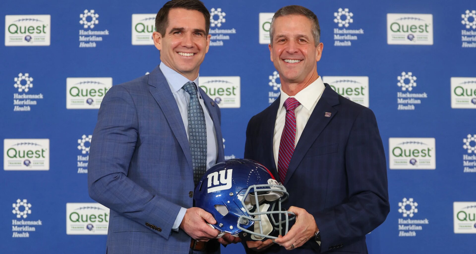 New York Giants' John Harbaugh pleased with Joe Schoen as GM