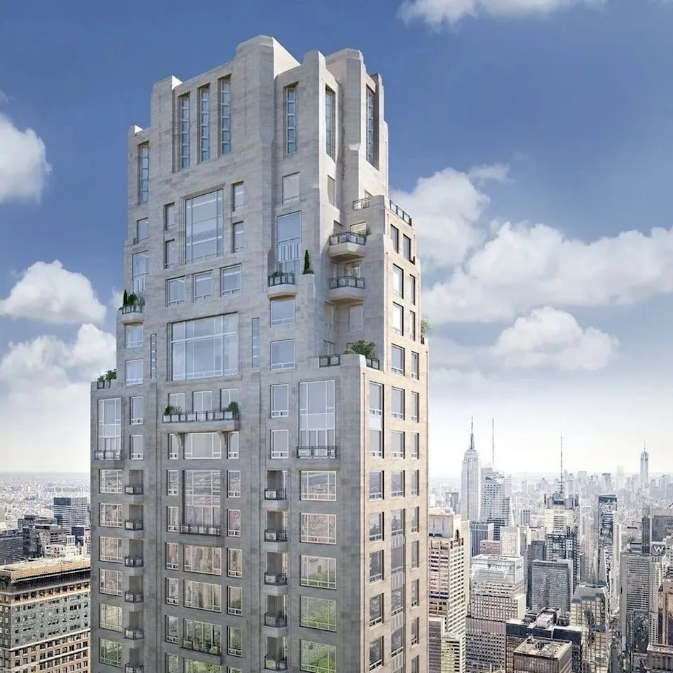 This skyscraper at 220 Central Park South houses some of the priciest condos on Manhattan's Billionaires Row, including Griffin. <span class="image-credit">(Realtor.com/Nest Seekers International, Midtown)</span>