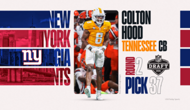 New York Giants select Colton Hood at No. 37 overall