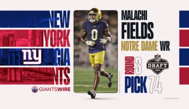 New York Giants select Malachi Fields at No. 74 overall
