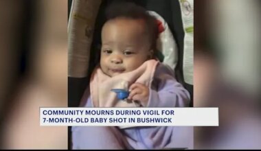 News 12 | Brooklyn | Family, community members hold prayer service to honor 7-month-old girl killed by stray bullet in Bushwick