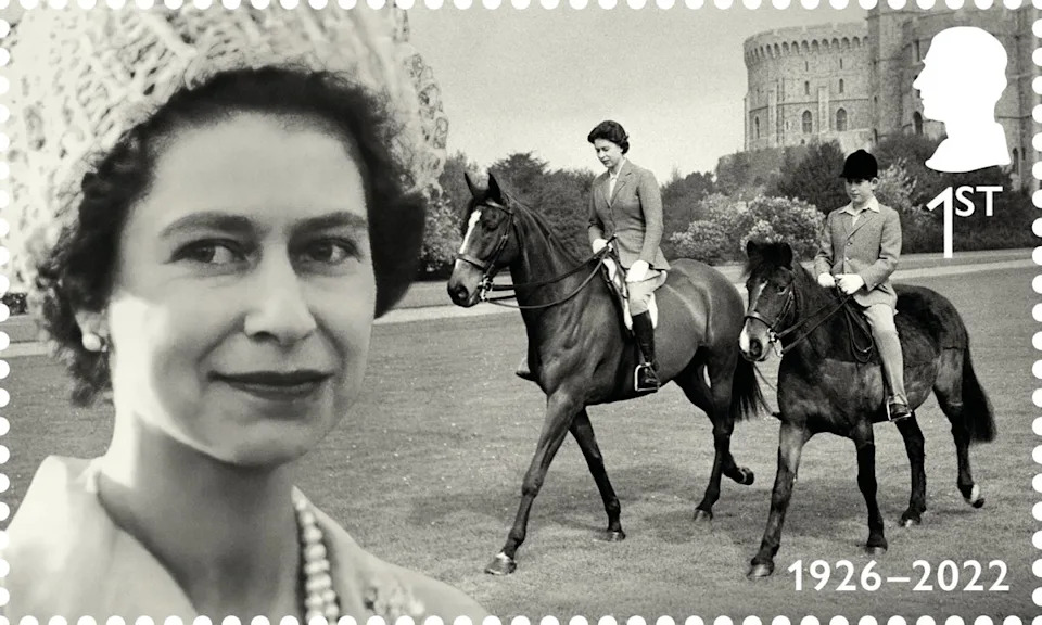 Four stamps reflect the late Queen's lifelong love of horses and dogs (Royal Mail)