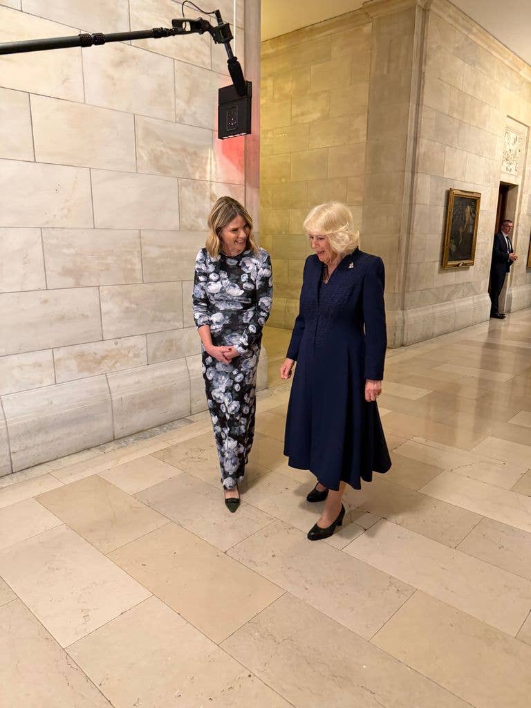 Jenna Bush Hager and Queen Camilla at the New York Public Library on April 29, 2026