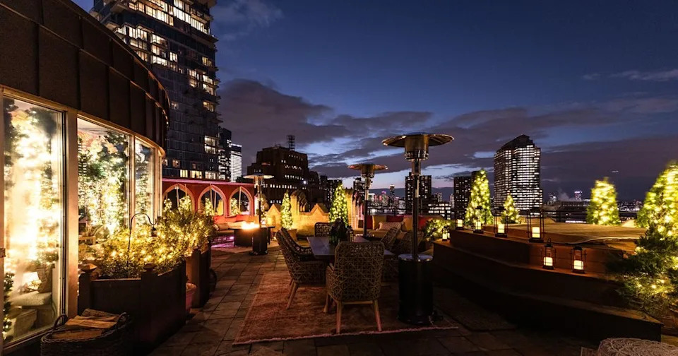 Rooftop Terrace at a penthouse in Tribeca NYC belonging to Mariah Carey