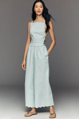 Maeve 100% Cotton Quilted Apron Jumpsuit