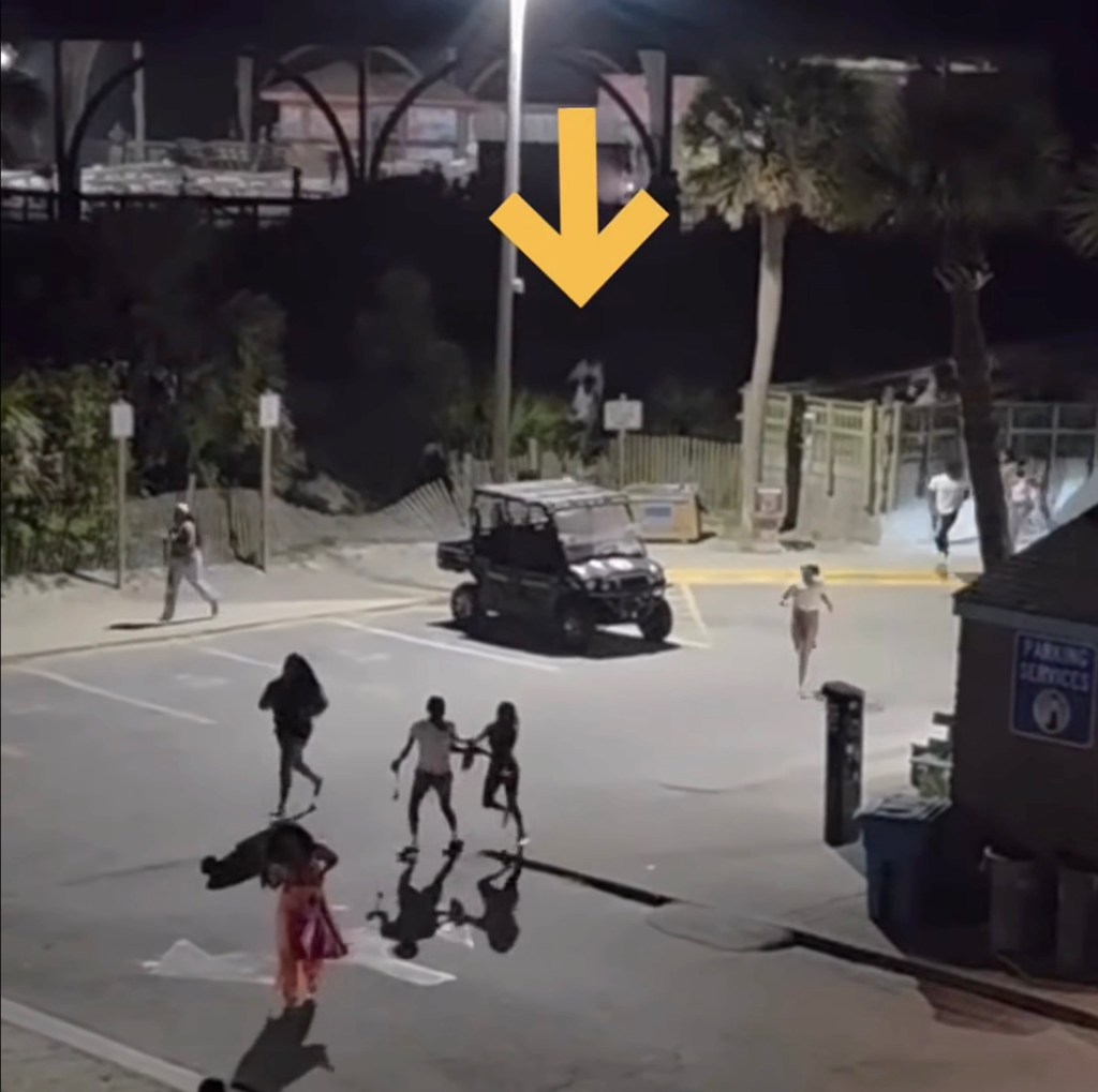 During the course of the "unpermitted, pop-up event," officers said they heard a single gunshot ring out, and the crowd began to scatter.