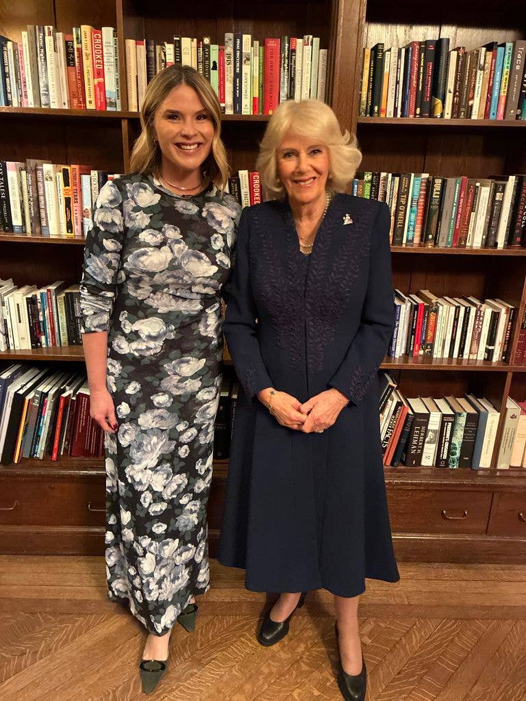 Jenna Bush Hager and Queen Camilla at the New York Public Library on April 29, 2026