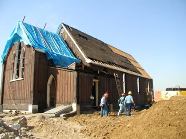 St. Saviour’s Church being dismantled in 2008. New York Landmarks Conservancy
