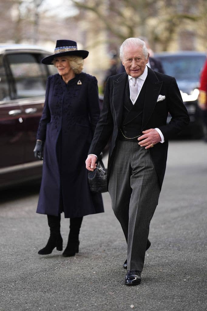 King Charles III and Queen Camilla attend the Royal Maundy Service at St Asaph Cathedral 