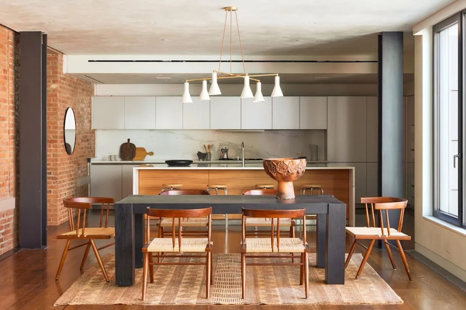 Kitchen in loft in Manhattan, NY, on sale for $7,500,000