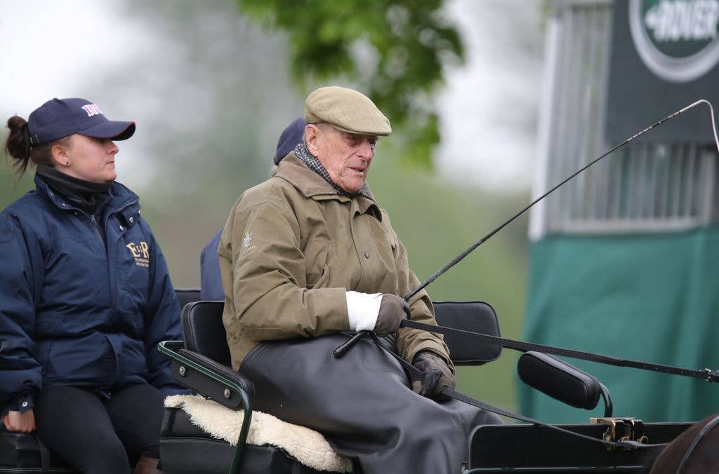 Prince Philip pictured driving a carriage in 2019