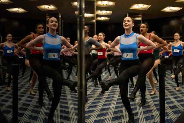 Dancers rehearse before an audition for the Radio City Rockettes at Radio City Music Hall in New York, on Wednesday, April 22, 2026. (AP Photo/Yuki Iwamura)