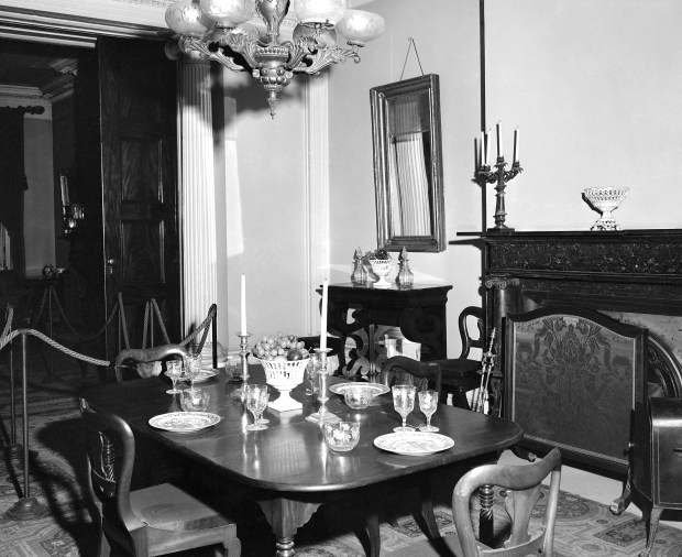 General view of back parlor of the Old Merchant's House 29 E. 4th Street in New York on April 5, 1954. (AP Photo)