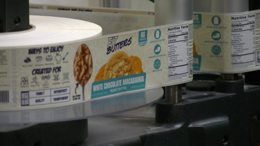 Fit Butters white chocolate macadamia nut label