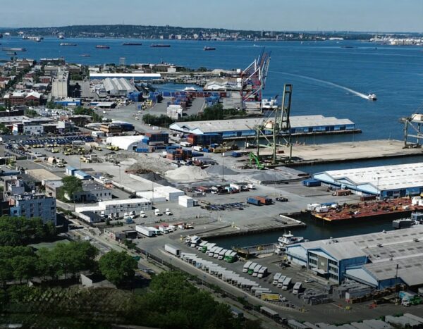 The 122-acre Brooklyn Marine Terminal site stretches along the East River from Atlantic Avenue to Red Hook. Photo: NYCEDC