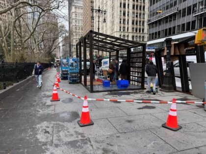 Tribeca Citizen | Deliverista hub on Broadway is under construction