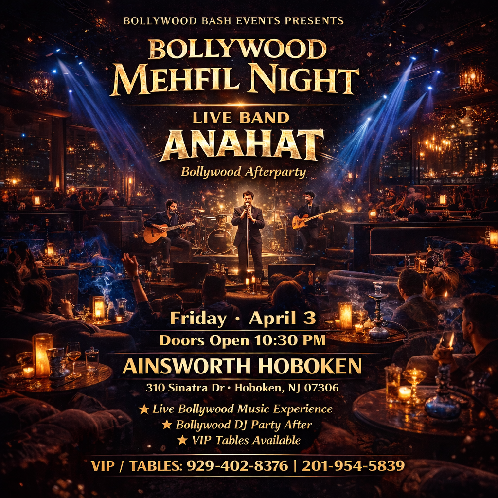 Bollywood Mehfil Night with the Band Anahat @ Ainsworth Hoboken