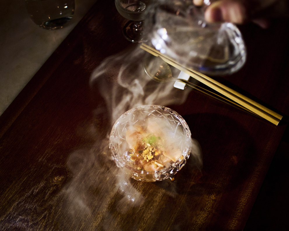 U Omakase's Cherry Smoked Salmon