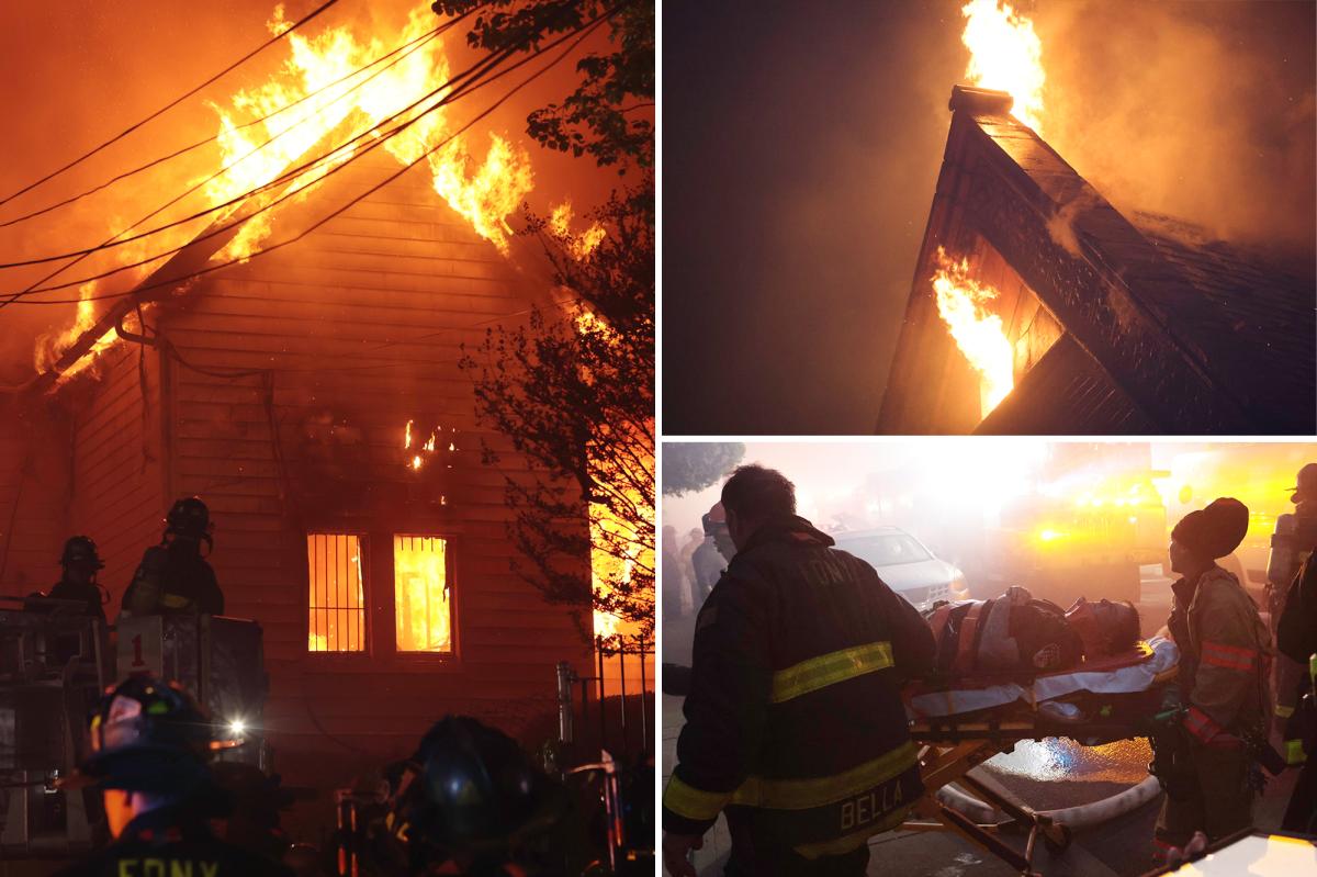 Fire rages at NYC church rebuilt after inferno 138 years ago: photos