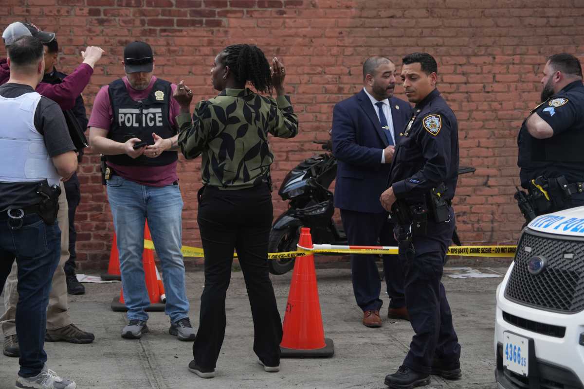 The getaway scooter used in the shooting.