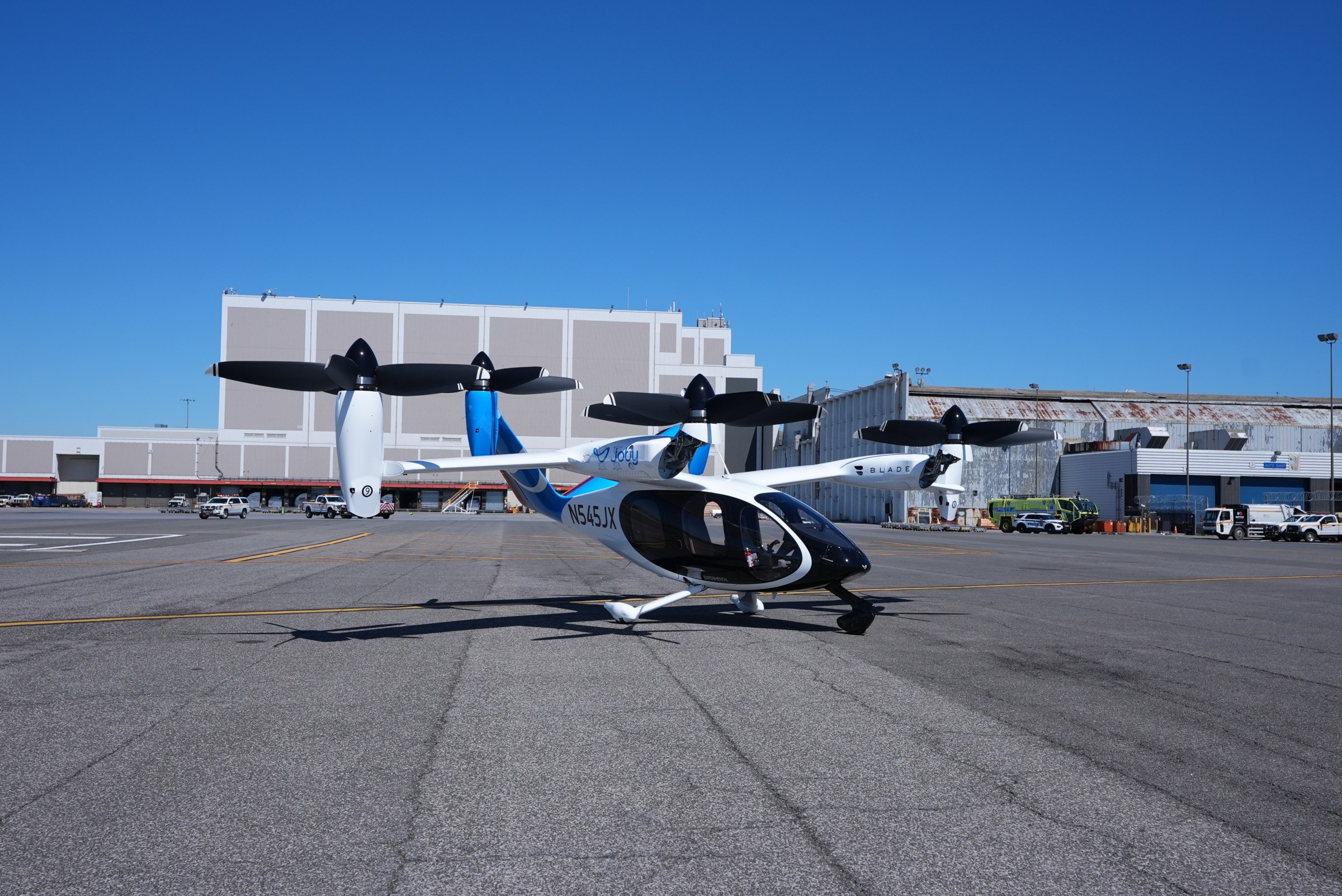 Joby’s air taxi at JFK Airport, April 27th, 2026.