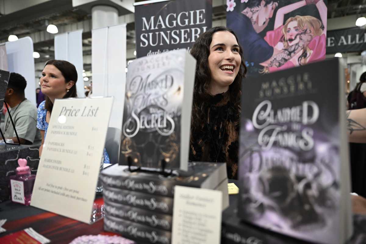 Maggie Sunseri, a Brooklyn-based author, had a booth at BookCon.