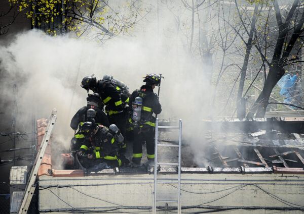 A three-alarm fire broke out at 5311 Fort Hamilton Parkway at 1:45 p.m. on Sunday, Apr 12, 2026. The fire was confined to a clothing store that was packed to the ceiling with boxes of merchandise. A person was arrested by Fire Marshals near the scene a short time later on suspicion of arson.