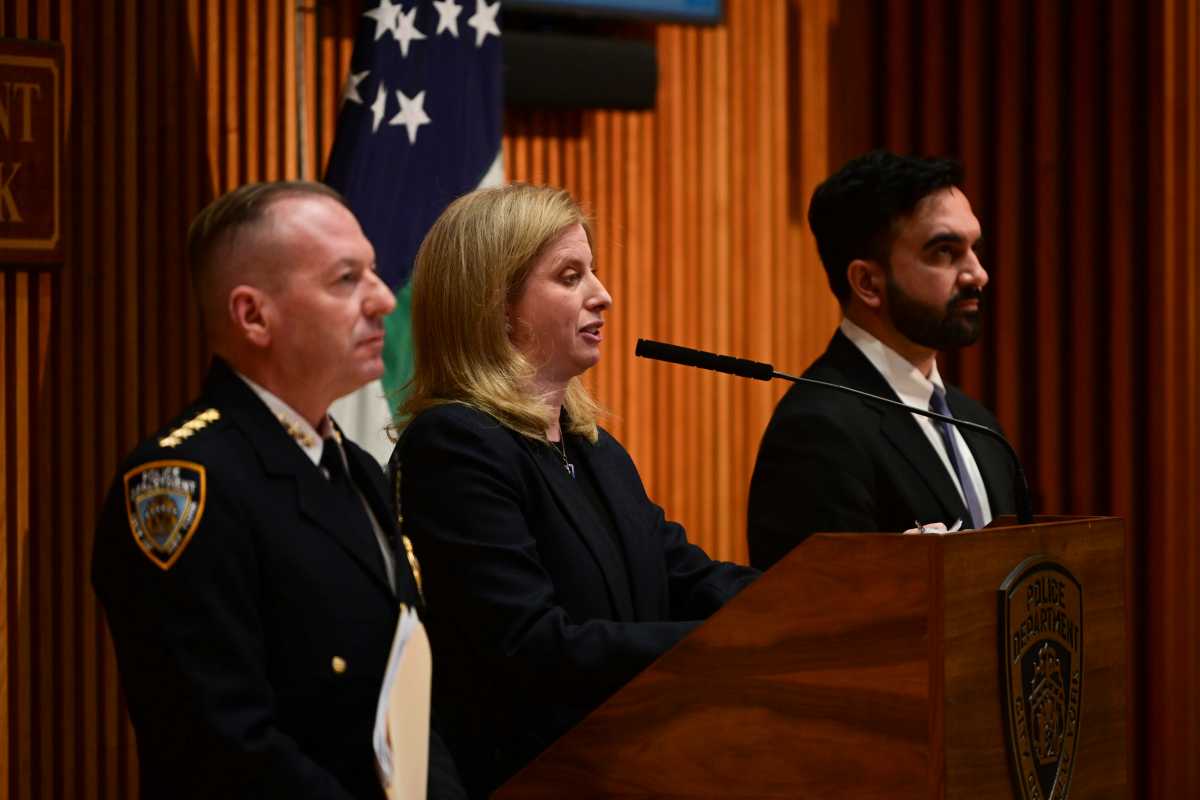 NYPD commissioner Jessica Tisch, Chief Michael LiPetri and Mayor Zohran Mamdani speak about NYPD crime statistics