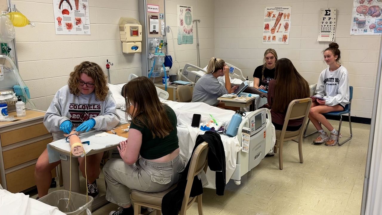 nursing students training