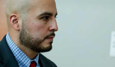 Former Sgt. Erik Duran faces up to 15 years in prison after being convicted of manslaughter in the 2023 death of Eric Duprey. (AP Photo/Kena Betancur)