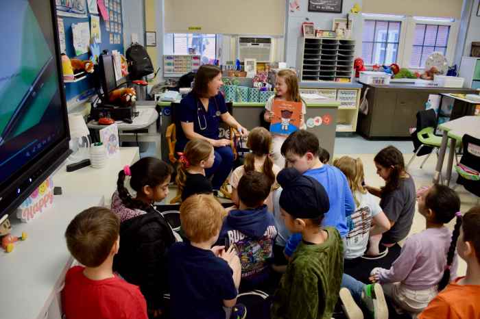 Students heard about various careers.