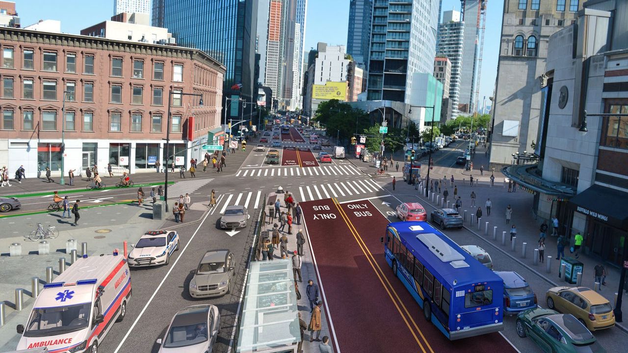 The redesign will serve the B41 — one of Brooklyn’s busiest bus routes — and the B67, B69, B63, B45 and B103. (New York City Department of Transportation)