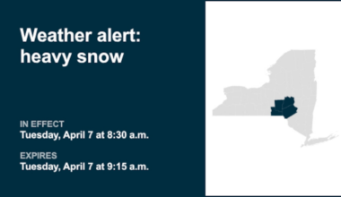 NY weather: Prepare for heavy snow in part of New York Tuesday morning