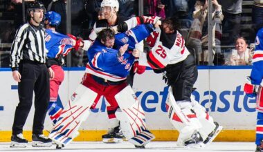 Igor Shesterkin, Jacob Markström drop the gloves for goalie fight at MSG
