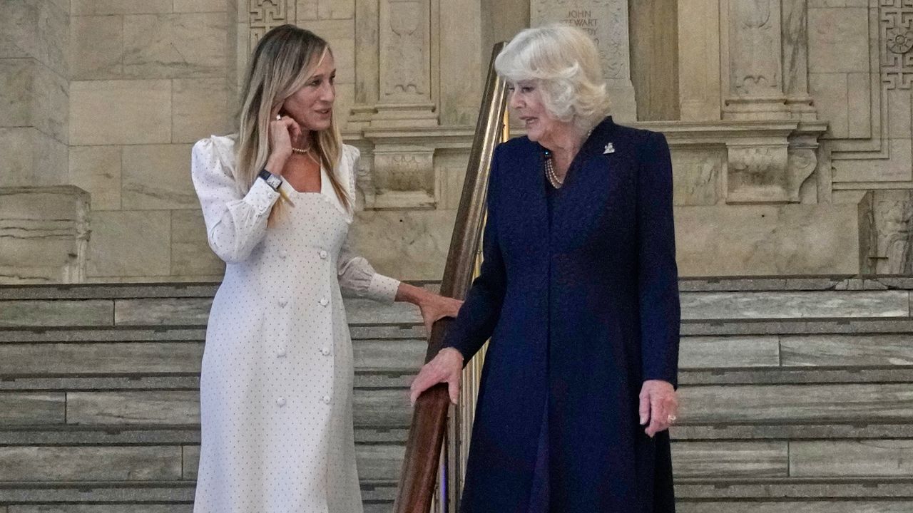 Queen Camilla Meets with Sarah Jessica Parker During Her Visit to New York City