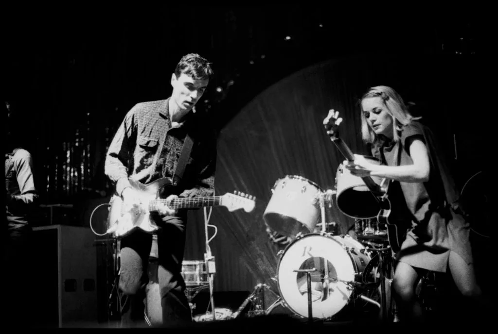 David Byrne and Tina Weymouth at Hammersmith Palais, London 1982
